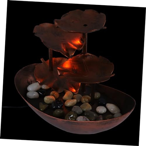 PRETYZOOM Fuente De Mesa En De Plástico Ligera Y Realista Decoración Zen Bronce Rústico