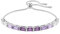 Swarovski Matrix Armband, Baguette-Schliff, Violett, Rhodiniert