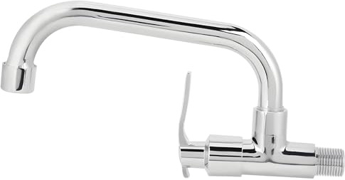 Nimomo Rubinetto singolo per acqua fredda, G1/2in, montaggio a parete, per acqua fredda, rubinetto da parete per bagno e cucina (20 cm)