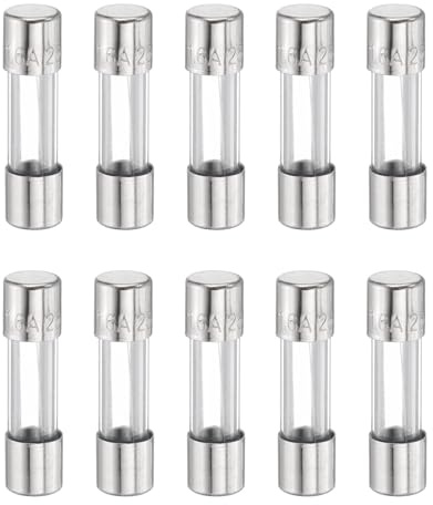 QUARKZMAN 10 Piezas De Fusibles 1.6A 250 Voltios Fusible Rápido De Vidrio F1.6AL250V 5x20mm Fusibles De Acción Rápida Para Sistemas Eléctricos De Luces Navideñas Microondas Televisores