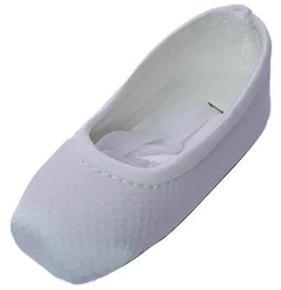 wisoolkic Chaussures de Ballet pour poupée de 45 cm (Taille 1/4), pour Petites Filles 5 à 8 Ans Blanches.