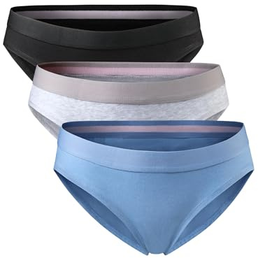 DANISH ENDURANCE Sömlösa Bambutrosor i Bikinimodell för Damer, 3-pack | Sömlösa bambutrosor i bikinimodell, silkesmjuka och andningsbara med fuktransport, för vardagsbruk och avkoppling hemma