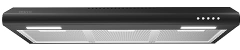 CIARRA Black Range Hood 30 inch Under Cabinet Ductless Range Hood Vent for Kitchen with Anti-fingerprint Design, 3 Speed Exhaust Fan
