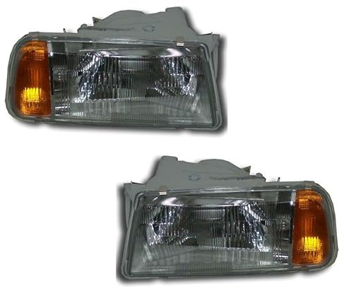Set 2 Faro Fanale Proiettore Anteriore Destro Sinistro Per Vitara e Sidekick da 1988 a 1998 Alogeno H4 Gruppo Ottico Luce Fanalino
