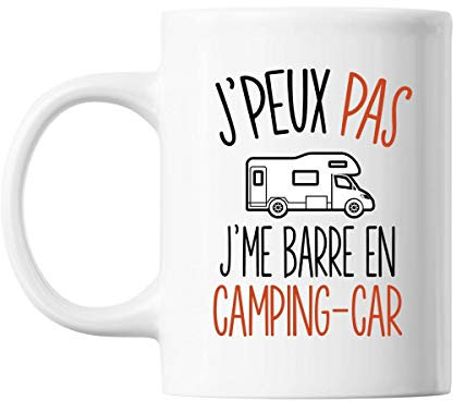 Mug Camping car j'peux pas Blanc
