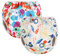 Vicloon Pannolino da Nuoto, 2PCS Pannolini Lavabili Pannolini da Nuoto, Costume Piscina Regolabile Riutilizzabile Costumi per Bambini, Impermeabile Pannolino Piscina, Animali Colorati e Sole Giallo