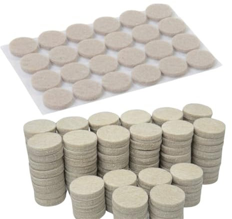 24 x Self Adhesive Furniture Pads Floor Protectors - Carpet Laminate Flooring Protector - Felt Pads for Furniture Feet - Chair Leg Floor Protectors - 20mm x 5mm