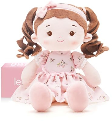 LeyaDoll Soft Baby Doll Toys (16''), My First Baby Rag Doll for 1 Year-Old Girl Birthday Gift, Christmas Plush Toys Gift for Toddler Kids Infants -Princess Breeze