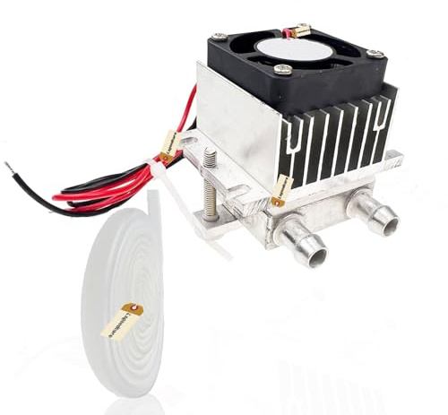 Lsgoodcare 12V Thermoelektrisches Peltier Kühlsystem, Halbleiterkühlung Kühler DIY Kit Mini Air Conditioner Kühlschrank+Wasser Kühlung Rohr