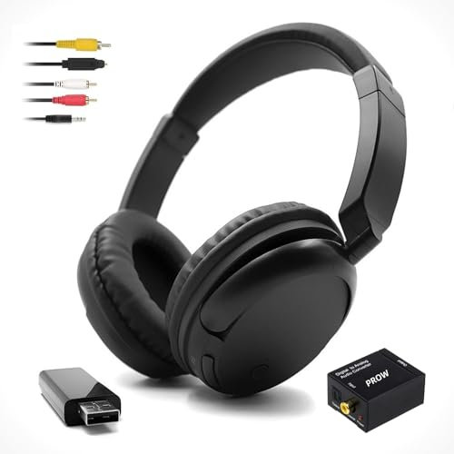 Wireless Headphones for TV Watching with USB Transmitter, Wireless TV Headphones for Seniors, Bluetooth5.3 Headset for TV, No Audio Delay 30H Battery Life, Comfortable Fit for the Elderly and Parents