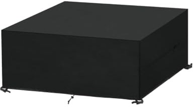 SanGlory Housse Table de Jardin Imperméable 160x90x75cm - Bâche Protection Salon Extérieur avec Corde et Boucle Verrouillage