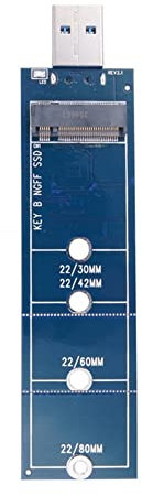 Asyduey Adaptador SSD M2 una USB Adaptador M.2 una USB Clave B M.2 Protocolo Adaptador SSD NGFF una Tarjeta SSD USB 3.0