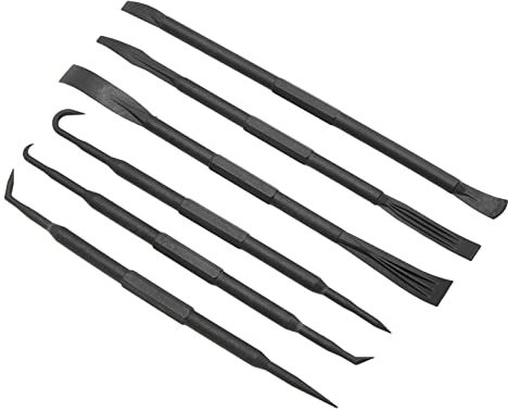 CHICIRIS 6 Pcs Set di Ganci a Barra di Preda Al Gancio a Doppia Fascia in Plastica in Plastica Set per Rimozione di Accessori per Sigillatura Ad Anello Nero