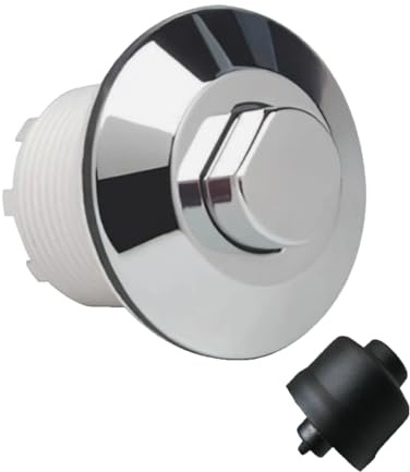 Replacement Chrome Toilet Flush Button & Spare Bellow Set Fits Grohe Adagio Cisterns 38488/113219
