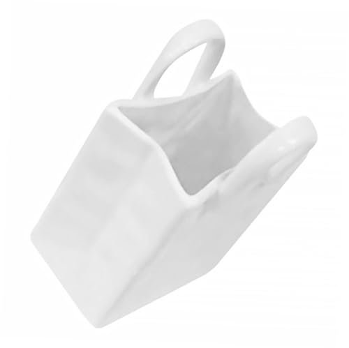 Gatuida Vaso a Forma Di Borsa Portapenne Multifunzionale Contenitore Decorativo in Porcellana Per Penne Fiori e Trucchi Personalizza La Tua Scrivania Con Design