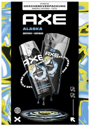 Axe Geschenkset Alaska Pflegeset mit Bodyspray und Duschgel (150 ml + 250 ml)