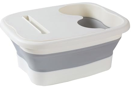 Vasca Pediluvio Bacinella Ergonomica, Pieghevole e Portatile