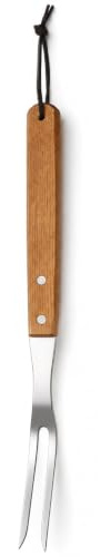 Meat Carving Fork, 13 Stainless Steel Grill Fork with Wooden Handle