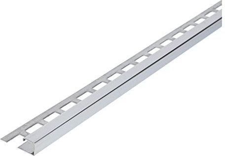 Fliesenschiene, Fliesenprofil, Quadratprofil, Edelstahl (V2A) glänzend, Länge 2,50 m 8 mm Höhe 20 Stück Setpreis