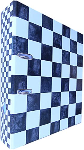 5x ADINA Motivordner 8cm (Motiv3) Schachbrett