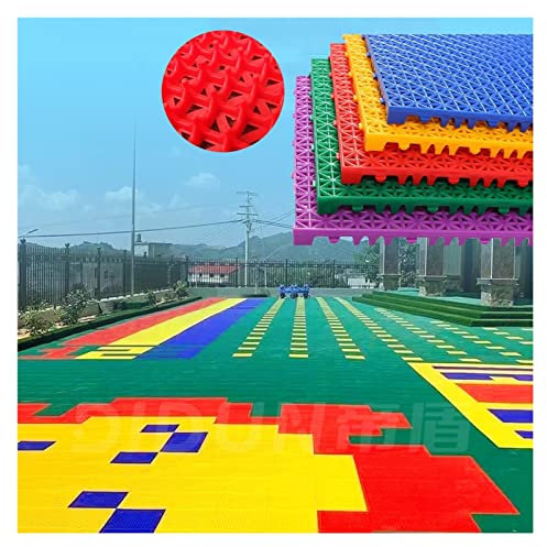 Tappetino Impiombante In PP Piastrelle per Pavimenti Quadrate Ad Incastro 25x25x1,3cm Piastrelle per Pavimenti Tappetini Antiscivolo, Cortile Esterno JSSSM(Gray,16pcs)