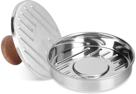Burgerpresse Hamburgerpresse Ø 13cm Gemüseburger Burger Maker aus Edelstahl Burger Pattie Presse für leckere Hamburger, Patties, BBQ, Burger Presse