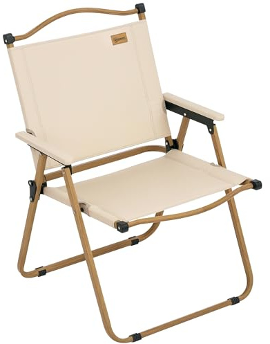 Outsunny Chaise de Camping Chaise de pêche Pliante avec accoudoirs - Tissu Oxford et Structure Acier - 54 x 59 x 78 cm - Kaki