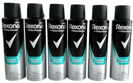 6x Rexona Men MotionSense Deo Spray Stay Fresh Marine Anti-Transpiran 48h 150ml (6er Pack)