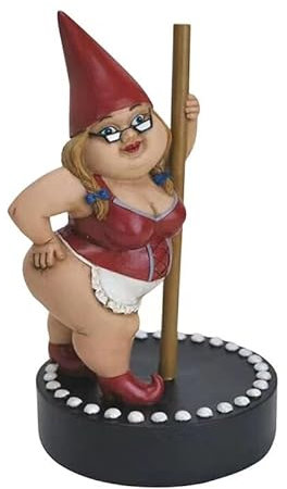 YIYISSHI Statuette de jardin décorative de nain de pole dance