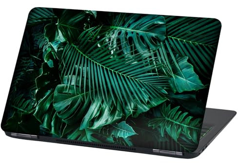 Laptop Folie Cover Abstrakt Klebefolie Notebook Aufkleber Schutzhülle selbstklebend Vinyl Skin Sticker (LP103 Monstera, 13-14 Zoll)