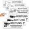 Hinweisschild Achtung Videoüberwachung,6 Stück Videoüberwachung Schild,Video Hinweisschild Gebürsteter,Selbstklebend Aluminium Schild Warnschild,Für Aufzug, Briefkasten Usw