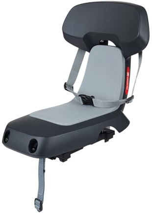 POLISPORT 8636100022 - Silla Guppy Junior MIK HD segura y versátil para niños de 6+, compatible con bicicletas de 24''-29'' y eléctricas con portaequipajes MIK HD, carga máx 27 kg en color Gris Oscuro