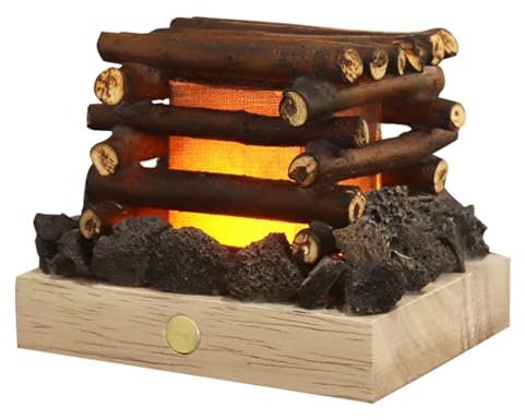 Bûches de cheminée LED, lampe de feu de camp rechargeable par USB, 3 modes réglables, faux feu de camp LED pour bar, maison, centre de table, décorations de Noël
