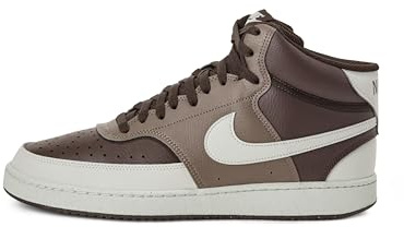 Nike Men's Court Vision Mid Next Nature Shoes, Baroque Brown/Light Bone-Mink Brown, 10