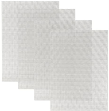 Lot de 4 feuilles de grillage métallique fin - 20 mailles - Grille d'aération - Filet anti-rongeurs - Pour aérations, cuisine, jardin, fenêtres, portes, filtres (300 x 210 mm)