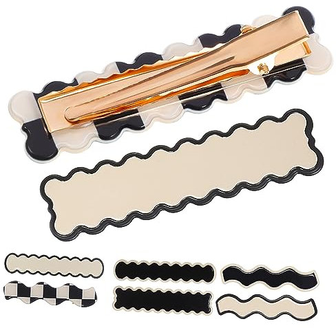 VINTORKY 8piezas Pinza Cabello Sin Costuras Accesorios Pelo Kawaii Para Mujeres Diseño Geométrico Pinzas Cabello Que No Doblan Para Uso Diario y Fiestas