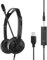 MARCBUSE Cuffie stereo per computer, con microfono, controllo del suono, cuffie USB con cancellazione del rumore, per insegnamento in linea e ufficio