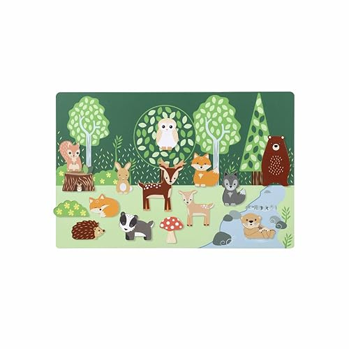 Orange Tree Toys Woodland Animals Magnetic Picture Board, Educational Story-Telling Scene, Children's Interactive Forest Play Set