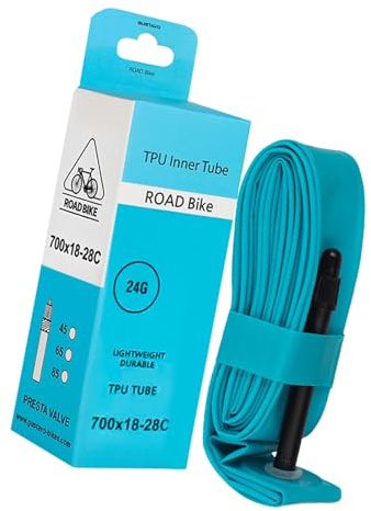 alloneslife Camera d'aria ad alte prestazioni per bici da strada con bassa resistenza al rotolamento resistente alla temperatura rinforzata valvola francese ciclismo camera d'aria per ciclismo