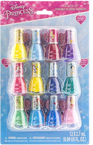Disney Princess Vattenbaserat Nagellack Set 14-pack med Tådelare