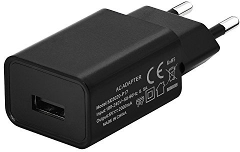 Cargador USB 5V 2A Adaptador para Samsung Galaxy, LG G5, Nexus, HTC, X/8/8 Plus, iPad Pro/Air, Moto G4, Smartphone, Tablet, Power Bank, Cargador de Pared Portátil de 5V 2A, 1 Puerto USB de 2A