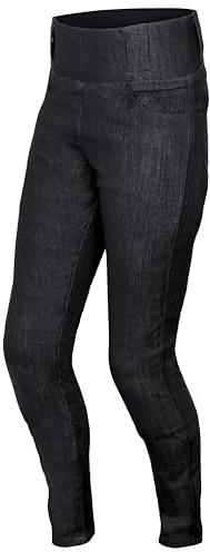 WEISE Aurora Jeggings Ladies Stretch Denim Aramid Fibre Lined Armoured Motorcycle Jeans (UK, Numeric, 14, Regular, Regular, Black)