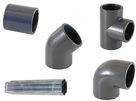 Winkel 90°, Winkel 45°, T-Stück, Muffe, Rohre, Cepex (Muffe, 50mm)