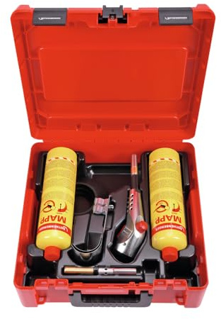 ROTHENBERGER SUPER FIRE 3 HOT BOX Kartuschen Hartlöten, Sprachversion A, Neues MAPP Gas, 7/16 EU Anschluss | 1000002369 | Profi-Lötgerät, Hartlöten, Weichlötarbeiten