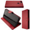 caseroxx Bookstyle Handytasche für Gigaset GS195 in rot – Klapphülle aus Kunstleder mit Kreditkartenfächern, Magnetverschluss, Standfunktion & Rundumschutz für Display und Gehäuse