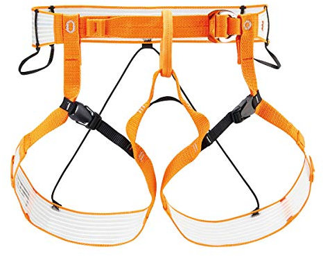 PETZL Altitude Klettergurt Polyamid/Polyethylen/Aluminium Orange-Weiß Gr. S/M, Maße: Taillenumfang: 64-86 cm, Beinschlaufen: 55-67 cm, C019AA00