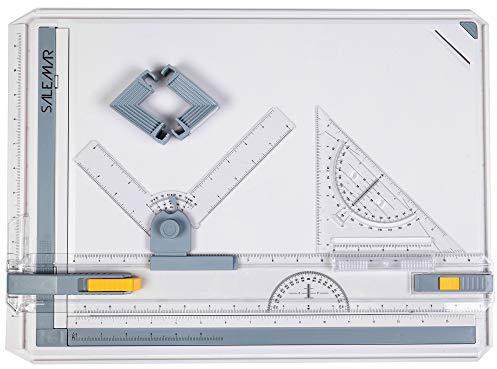 SALEMAR Zeichenbrett im Maßstab A3, Zeichenbrett, Grafik, Architektur, Skizzenwerkzeug-Set