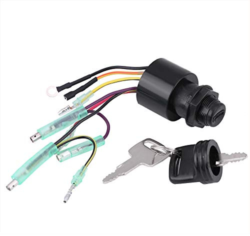 Llave del Interruptor de Encendido Conjunto de Interruptor de Llave de Encendido de Barco para Caja de Control Remoto Fueraborda 87-17009