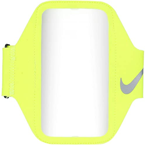Nike Bracelet pour Smartphone - Unisexe - pour Adulte - Volt/Noir/argenté - Taille Unique