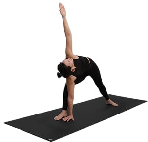 Yoga-Mad Studio-Yogamatte, extra lang, 220 cm Länge, 80 cm Breite, rutschfeste Trainingsmatte mit hoher Dichte, für Pilates, Yoga, Stretching, Heimtraining und allgemeine Fitness
